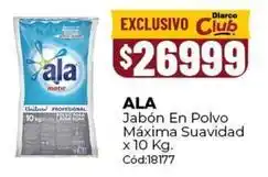 Diarco Ala - jabón en polvo máxima suavidad x 10 kg. cód:18177 oferta