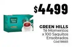 Diarco Green hills - té momentos x 100 saquitos ensobrados cód:18665 oferta