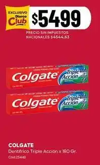Diarco Colgate - dentifrico triple accion x 180 gr. c odigo 25448 oferta