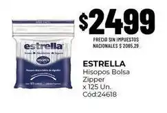Diarco Estrella - hisopos bolsa zipper x 125 un. cód:24618 oferta