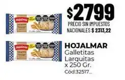 Diarco Hojalmar - galletitas larguitas x 250 gr. cód:32517 oferta