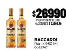 Diarco Bacardi - ron x 980 ml. c uevo oferta