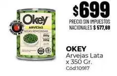Diarco Okey - arvejas lata oferta