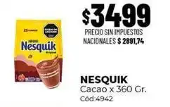 Diarco Nesquik - cacao x 360 gr. cód:4942 oferta