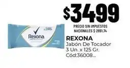 Diarco Rexona - jabón de tocador 3 un. x 125 gr. cód:36008 oferta