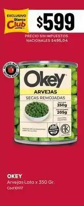 Diarco Okey - arvejas secas remojadas lata oferta