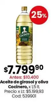Coto Cocinero - aceite de girasol y oliva oferta