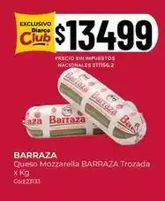 Diarco Barraza - queso mozzarella trozada x kg cód:23133 oferta