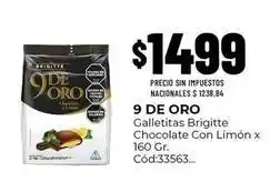 Diarco 9 de oro - galletitas brigitte chocolate con limón oferta