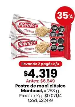 Coto Mantecol - postre de maní clásico oferta