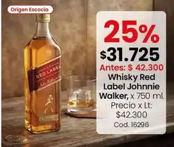 Coto Johnnie walker - whisky red label, x 750 ml oferta