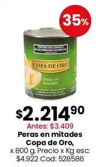 Coto Copa de oro - peras en mitades oferta