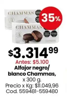 Coto Negro alfajor negro/blanco chammas oferta