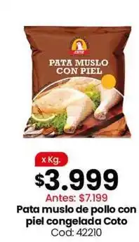 Coto Coto - pata muslo de pollo con piel congelada oferta