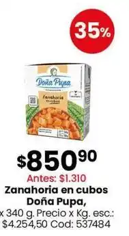 Coto Doña pupa zanahoria en cubos oferta