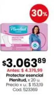 Coto Plenitud - protector esencial, x 20 u. cod. 523369 oferta