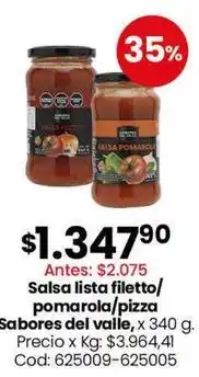 Coto Salsa lista filetto/pomarola/pizza oferta