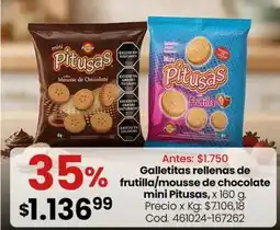 Coto Pitusas galletitas rellenas oferta