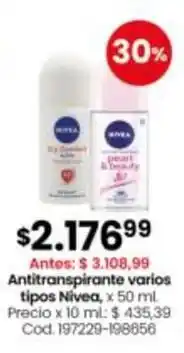 Coto Nivea - antitranspirante varios tipos, x 50 ml oferta
