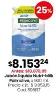 Coto Palmolive jabón líquido nutri-milk oferta