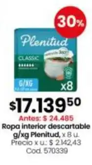 Coto Plenitud - ropa interior descartable g/xg oferta