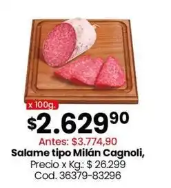 Coto Cagnoli - salame tipo milán , cod. 36379-83296 oferta