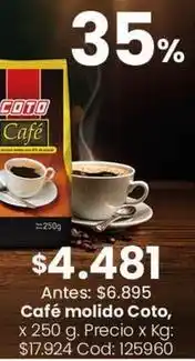 Coto Coto - café molido oferta