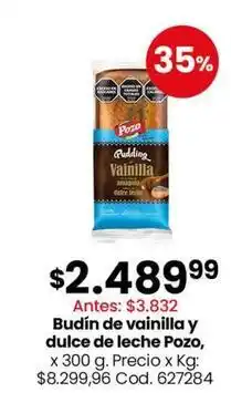 Coto Pozo - budín de vainilla y dulce de leche oferta