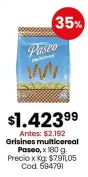 Coto Paseo grisines multicereal oferta