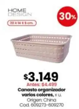 Origen - canasto organizador varios colores, x u. cod. 609273-609270