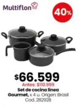 Coto Multiflon - set de cocina línea gourmet, x 4 u. origen brasil cod. 282928 oferta