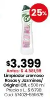 Coto Cif limpiador cremoso rosas y jazmines/ original oferta
