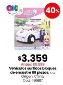 Coto Origen - vehículos surtidos bloques de encastre 68 piezas, x.u. cod. 499817 oferta
