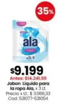 Coto Ala jabón líquido para la ropa oferta