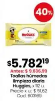 Coto Huggies toallas húmedas limpieza diaria oferta