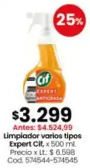 Coto Cif limpiador varios tipos expert oferta