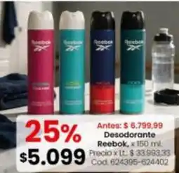 Coto Reebok - desodorante oferta