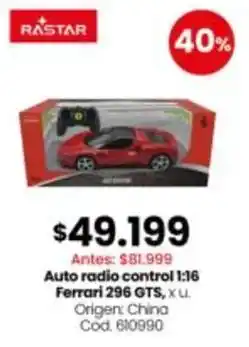 Coto Origen - auto radio control 1:16 ferrari 296 gts, x.u. cod. 610990 oferta
