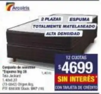 2 Plazas Espuma Totalmente Matelaseado Alta Sensidad