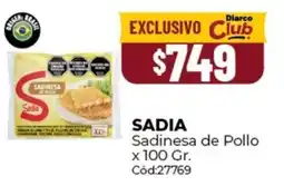 Diarco Sadia sadinesa de pollo oferta