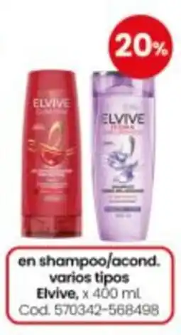 Coto Elvive shampoo/acond. varios tipos oferta