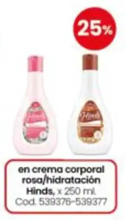 Coto Hinds en crema corporal rosa/hidratación oferta