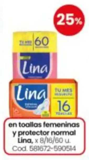 Coto Lina toallas femeninas y protector normal oferta