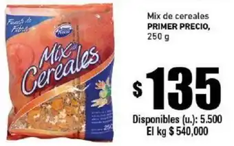 Cooperativa Obrera Primer Precio, Mix de cereales 250g oferta