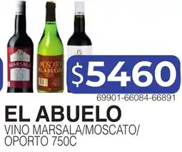Masivos El abuelo vino marsala/moscato/ oporto oferta