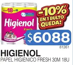 Masivos Higienol papel higienico fresh oferta