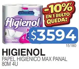 Masivos Higienol papel higienico max panal oferta