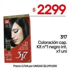 Nini Mayorista 317 coloración cap. kit n°1 negro int. oferta