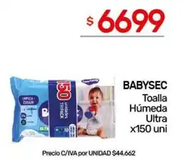 Nini Mayorista Babysec toalla húmeda ultra oferta