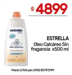 Nini Mayorista Estrella oleo calcáreo sin fragancia oferta
